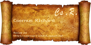 Csernus Richárd névjegykártya