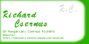 richard csernus business card